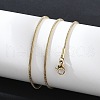 Ion Plating(IP) 304 Stainless Steel Round Snake Chain Necklace for Women NJEW-G097-01G-3