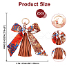 PU Leather & Seltin Cloth & Golden Alloy Pendants Decorationg HJEW-WH20004-02C-2