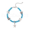 4Pcs Ocean Series Zinc Alloy Charm Bracelets BJEW-JB11899-3