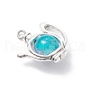Teapot Baking Painted Crackle Glass Pendants PALLOY-JF03780-4