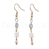 Glass Dangle Earrings EJEW-JE06277-2