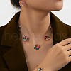Flower Alloy & Acrylic Jewelry Set FS-WG36751-01-2