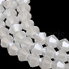 Imitation Jade Electroplate Glass Beads Strands EGLA-F029-J4mm-A06-3