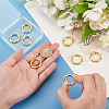 Unicraftale Rack Plating Brass Spring Gate Rings KK-UN0003-05A-3