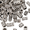 150Pcs 15 Styles Tibetan Style Alloy European Beads FIND-TA0002-68-1