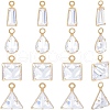 Beebeecraft 56Pcs 4 Style Brass Cubic Zirconia Charms Sets ZIRC-BBC0001-66-1