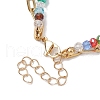 Electroplated Glass & Imitation Pearl Multi-strand Bracelets BJEW-JB10430-4