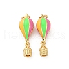 Brass Enamel Pendants KK-Q098-06G-1