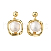 Brass Dangle Stud Earrings EJEW-P302-02G-4