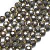 Natural Red Snowflake Obsidian Beads Strands G-C116-A11-02-2