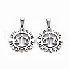 Non-Tarnish 201 Stainless Steel Pendants STAS-Q240-089P-1