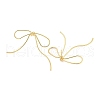Bowknot Rack Plated Brass Stud Earrings for Women EJEW-Z051-11A-G-2