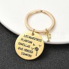 201 Stainless Steel & Brass Letter Keychain KEYC-YW00095-06-1
