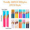 20Pcs 10 Styles Resin & Walnut Wood Big Pendants BT-TAC0013-01-4
