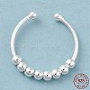 925 Sterling Silver Open Cuff Rings RJEW-P091-01B-S-3