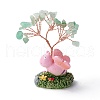 Natural Green Aventurine Chips & Resin Pedestal Display Decorations DJEW-A001-03C-2