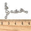 Anti-Tarnish 304 Stainless Steel Textured Irregular Stick Connector Charms STAS-Q334-63P-3