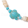 Natural Freshwater Shell Beaded Stretch Bracelets BJEW-JB11804-01-3