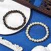 2Pcs 2 Colors Acrylic Beads Stretch Bracelets BJEW-JB110106-2