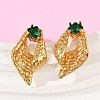 Conch 304 Stainless Steel Glass Stud Earrings EJEW-M105-04G-3