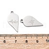 304 Stainless Steel Split Pendants STAS-H235-03D-P-2