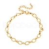 304 Stainless Steel Oval Link Chain Anklets AJEW-A057-06G-4