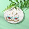 Glass Seed Braided Eye Chandelier Earrings EJEW-MZ00086-3