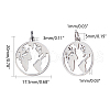 Non-Tarnish 201 Stainless Steel Pendants STAS-S105-T562D-1-3
