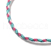 2MM Braided Round Polycotton Cord Necklace Making with Alloy Lobster Claws Clasps and Iron End Chains NJEW-Q031-01B-3