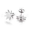 Tarnish Resistant 304 Stainless Steel Stud Earrings EJEW-F234-06P-2