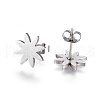 304 Stainless Steel Stud Earrings EJEW-F234-06P-2