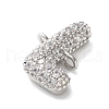 Brass Micro Pave Cubic Zirconia Letter Links KK-I717-04L-P-2