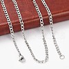 Non-Tarnish 201 Stainless Steel Curb Chains Necklaces NJEW-R063-39P-3