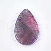 Natural Fire Agate Pendants G-T125-13-3