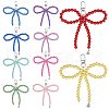 10Pcs 10 Colors Bowknot Acrylic Pendant Decoration HJEW-PH01952-1