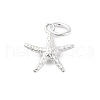 925 Sterling Silver Starfish Charms STER-S010-02A-S-1