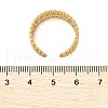 Leaf 304 Stainless Stee Open Cuff Rings for Women RJEW-Q006-03A-G-3