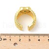 Brass Micro Pave Cubic Zirconia Adjustable Cuff Rings RJEW-V009-06G-5