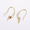 Brass Earring Hooks KK-F714-03-3