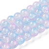 Transparent Crackle Glass Bead Strands GLAA-T025-8mm-02B-1