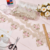 5 Yard Polyester Embroidery Hollow Flower Mesh Lace Trim SRIB-FG0001-22-5