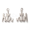 Non-Tarnish 304 Stainless Steel Pendants STAS-P266-10P-2