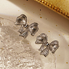 Stainless Steel Bowknot Stud Earrings for Women TL6941-2-1