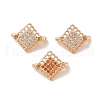 Brass Micro Pave Cubic Zirconia Spacer Bars KK-B100-071G-1