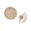 7Pcs 7 Styles Natural Stone & Natural Cowrie Shell Pendants PALLOY-JF03449-2