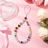 Heart Cat Eye Mobile Straps HJEW-JM03427-01-1