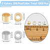 DICOSMETIC 1000Pcs 2 Colors CCB Plastic Beads CCB-DC0001-18-2