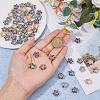 SUPERFINDINGS 60Pcs Wire Wrapped Electroplate Glass Pendants PALLOY-FH0008-76B-4