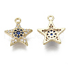 Brass Micro Pave Cubic Zirconia Charms KK-S348-533-NF-2