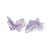 Butterfly with Flower Transparent Resin Cabochons FIND-L019-06B-2